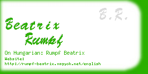 beatrix rumpf business card